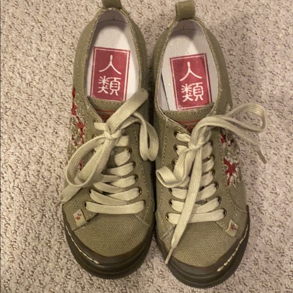 Canvas Platform Sneakers with Red Sequin Accent - Picture 3 of 5